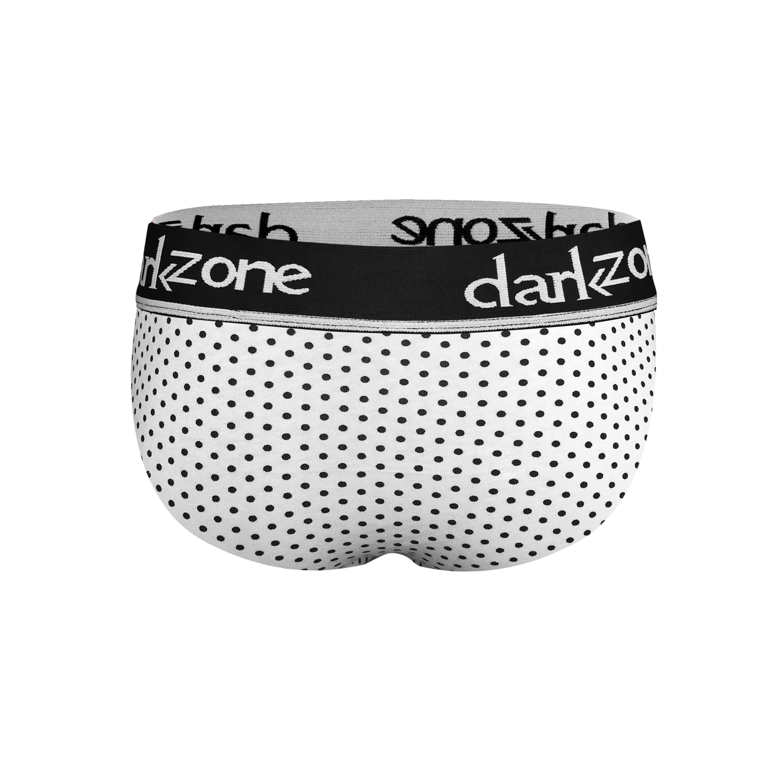 Мужские трусы брифы белые в горошек DARKZONE DZN6381 фото 2