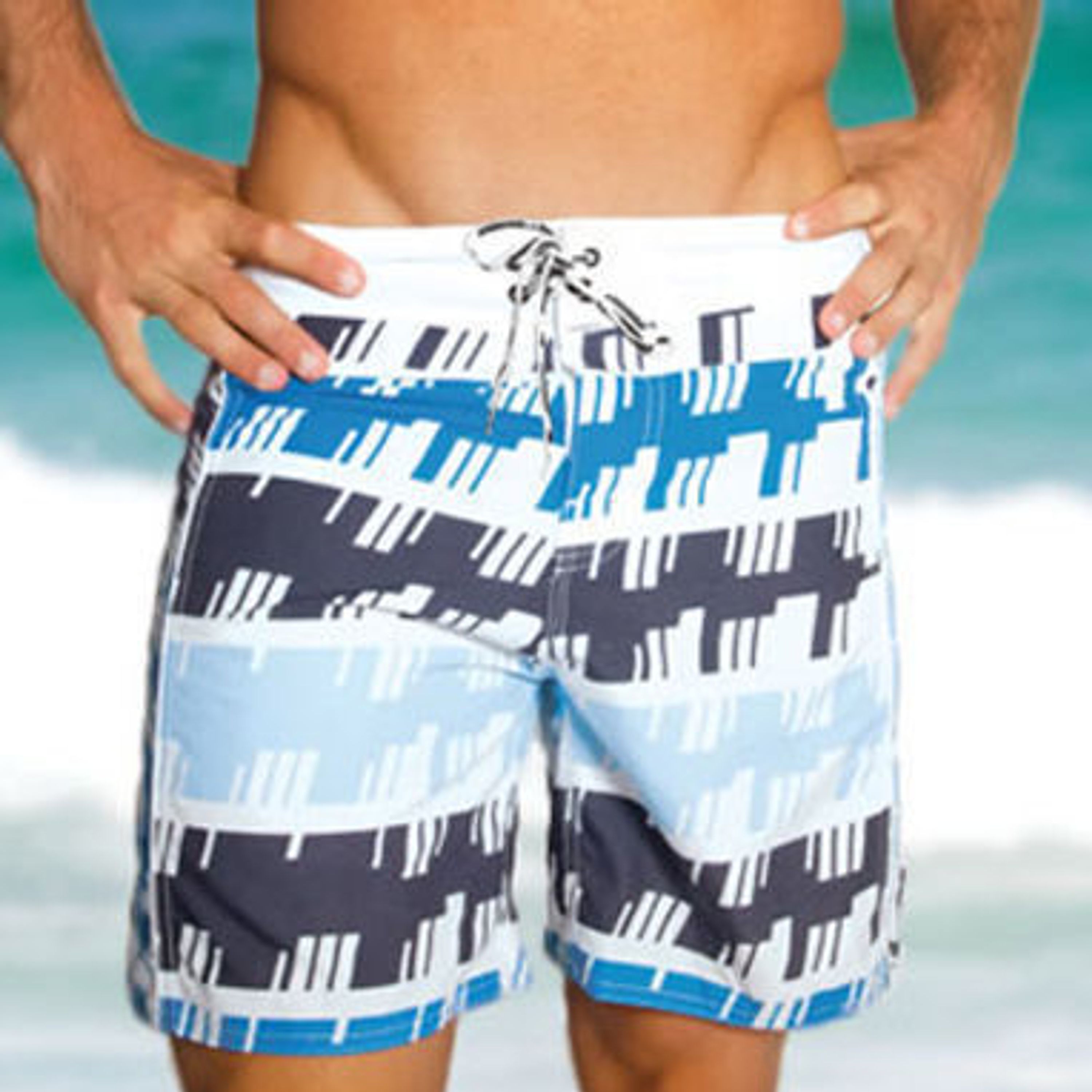  Мужские плавательные шорты Aussiebum Beach Shorts Geometrical Blue фото 3
