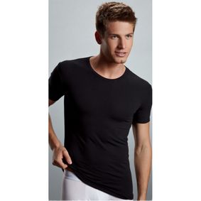 Фото Футболка нательная черная с круглым воротом Calvin Klein Round Neck T-Shirt