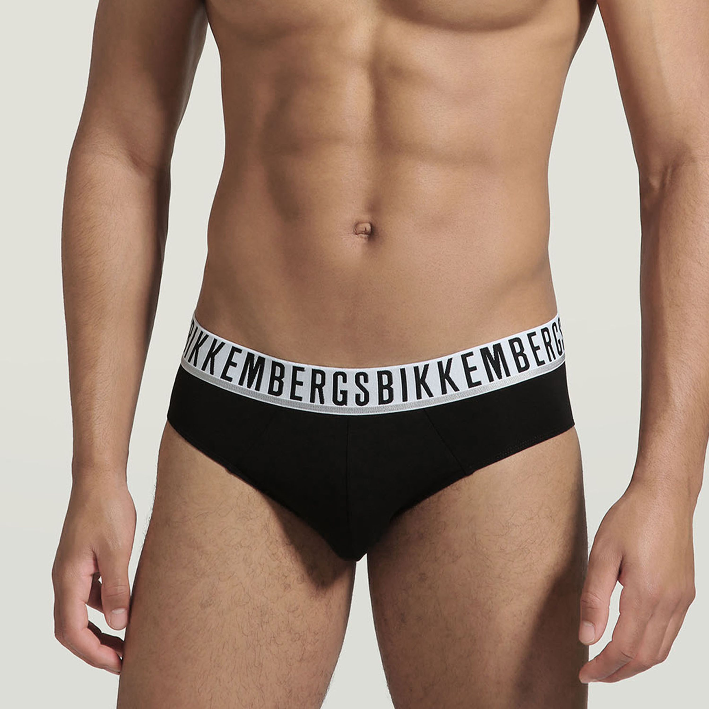 Мужские трусы брифы (белый, темно-синий, черный) набор 3в1 Bikkembergs ESSENTIAL BKK1USP01TR фото 6