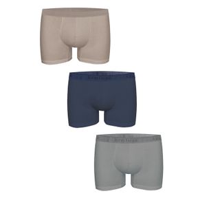 Фото Набор мужских трусов боксеров 3в1 (серые, синие, бежевые) JOHN FRANK JF3BMODNA08