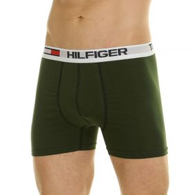 Фото Мужские трусы боксеры тёмно-зеленые Tommy Hilfiger 44892