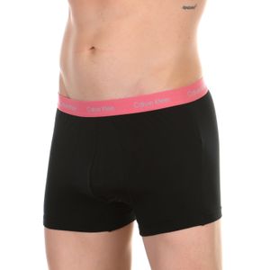 Фото Мужские трусы боксеры черные с розовой резинкой Calvin Klein