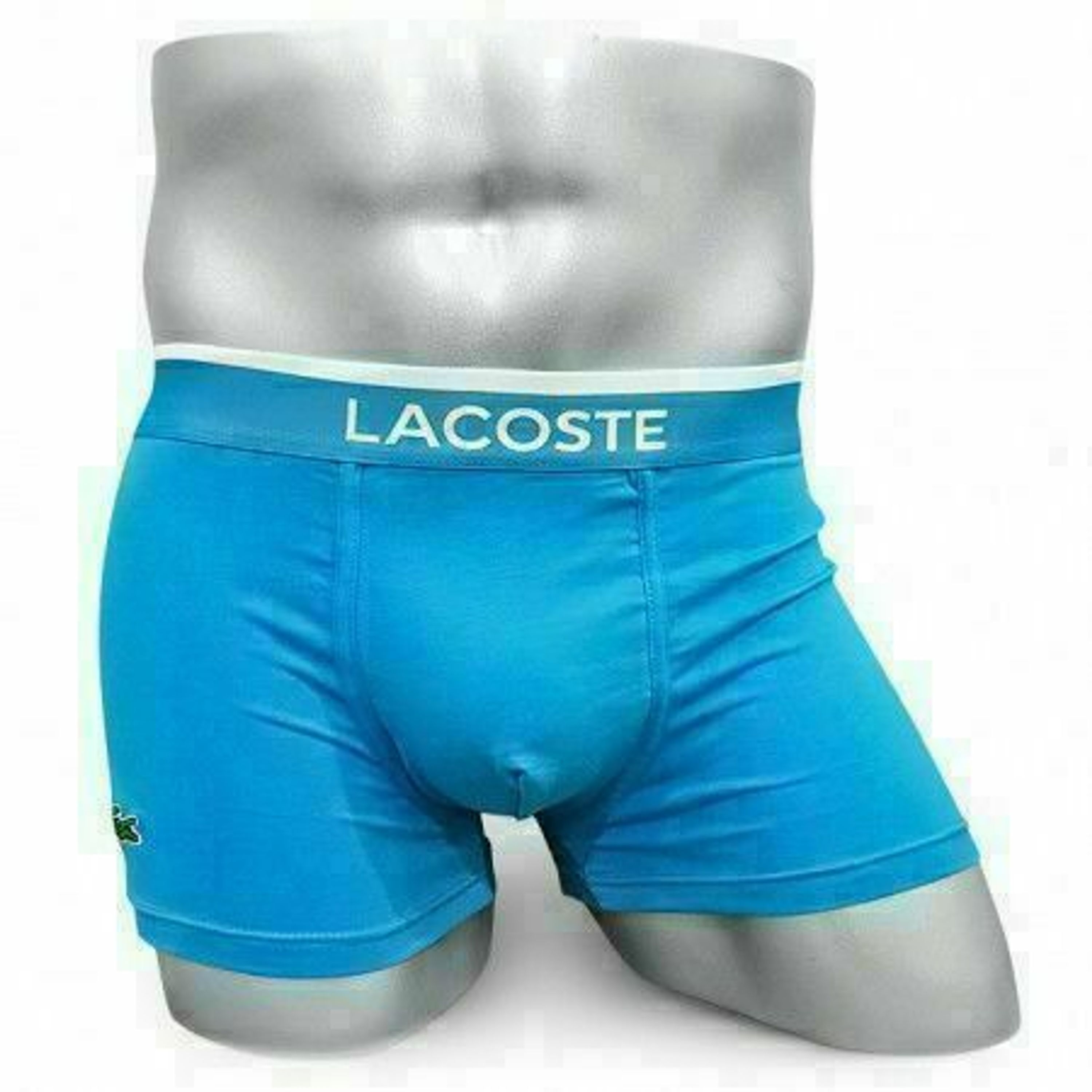 Мужские трусы боксеры голубые Lacoste Underwear  фото 1