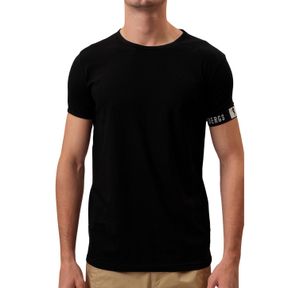 Фото Мужская футболка черная с круглым вырезом Bikkembergs NEW PUPINO BKK42UTS17SI