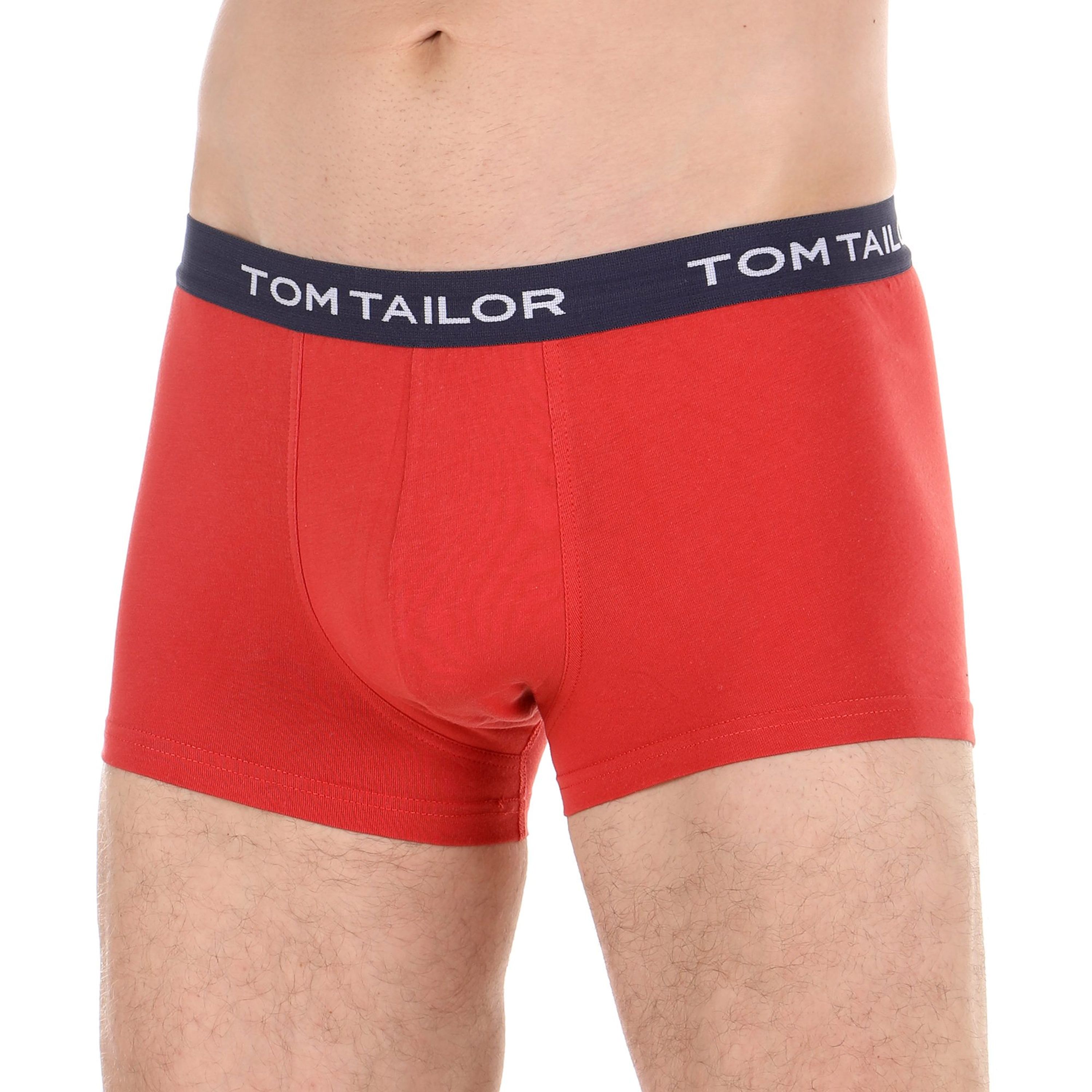 Мужские трусы боксеры набор 3в1 (красные, черные, голубые) Tom Tailor 70162/6061 358 фото 3