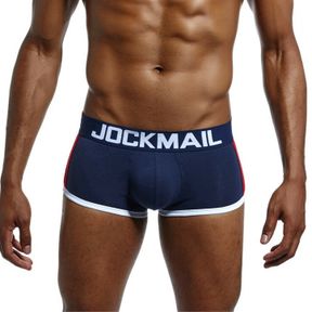 Фото Мужские трусы боксеры темно-синие с push up JOCKMAIL JM6030-16