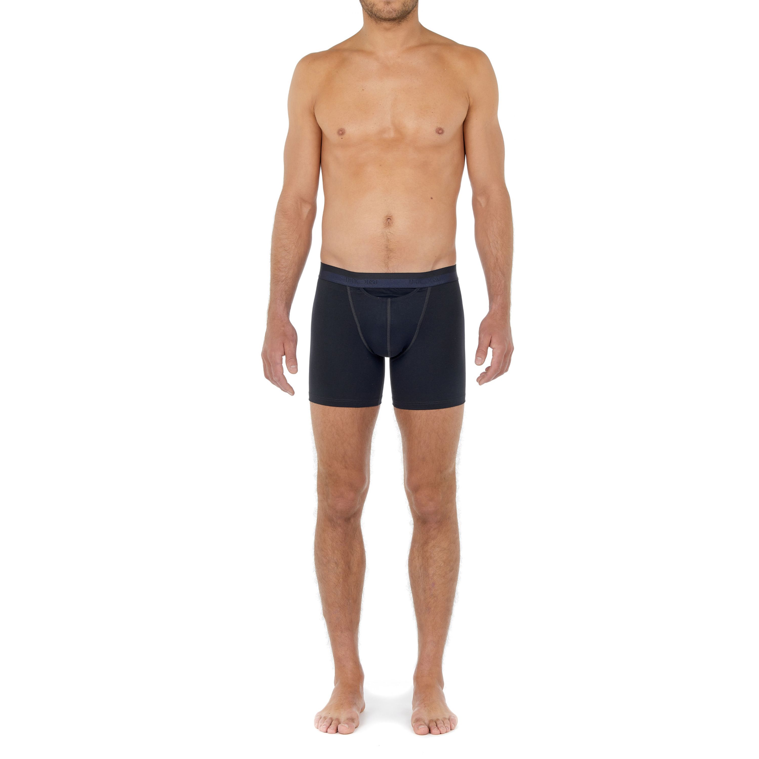 Мужские трусы боксеры удлиненные темно-синие HOM HO1 Long Boxer Briefs HO1 359519_4000RA фото 2