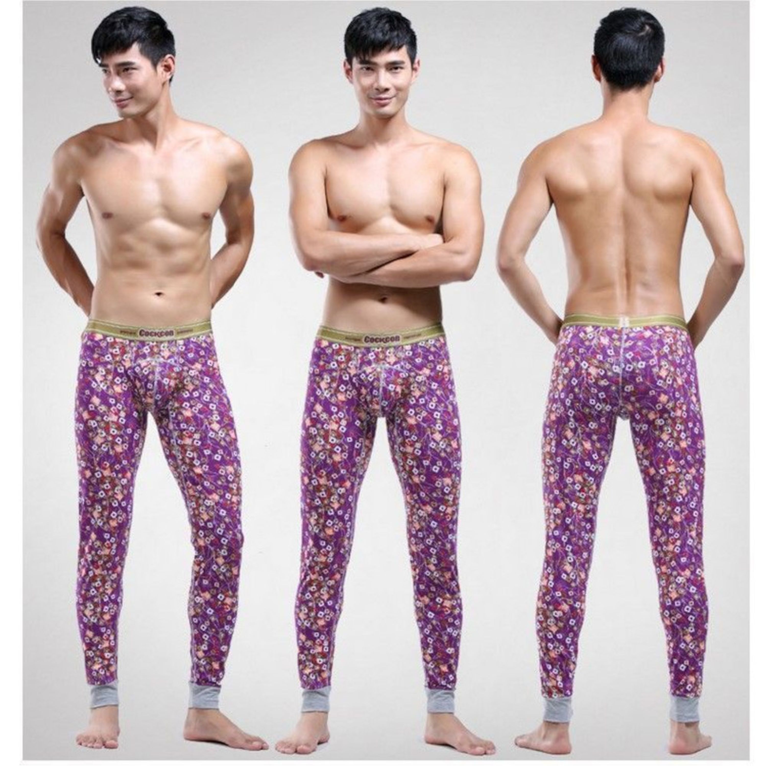 Мужские кальсоны с узором фиолетовые Cockon MAN pants Purple 23645 фото 1