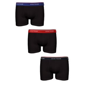 Фото Набор мужских трусов боксеров 3в1 черные JOHN FRANK JF3BBR03