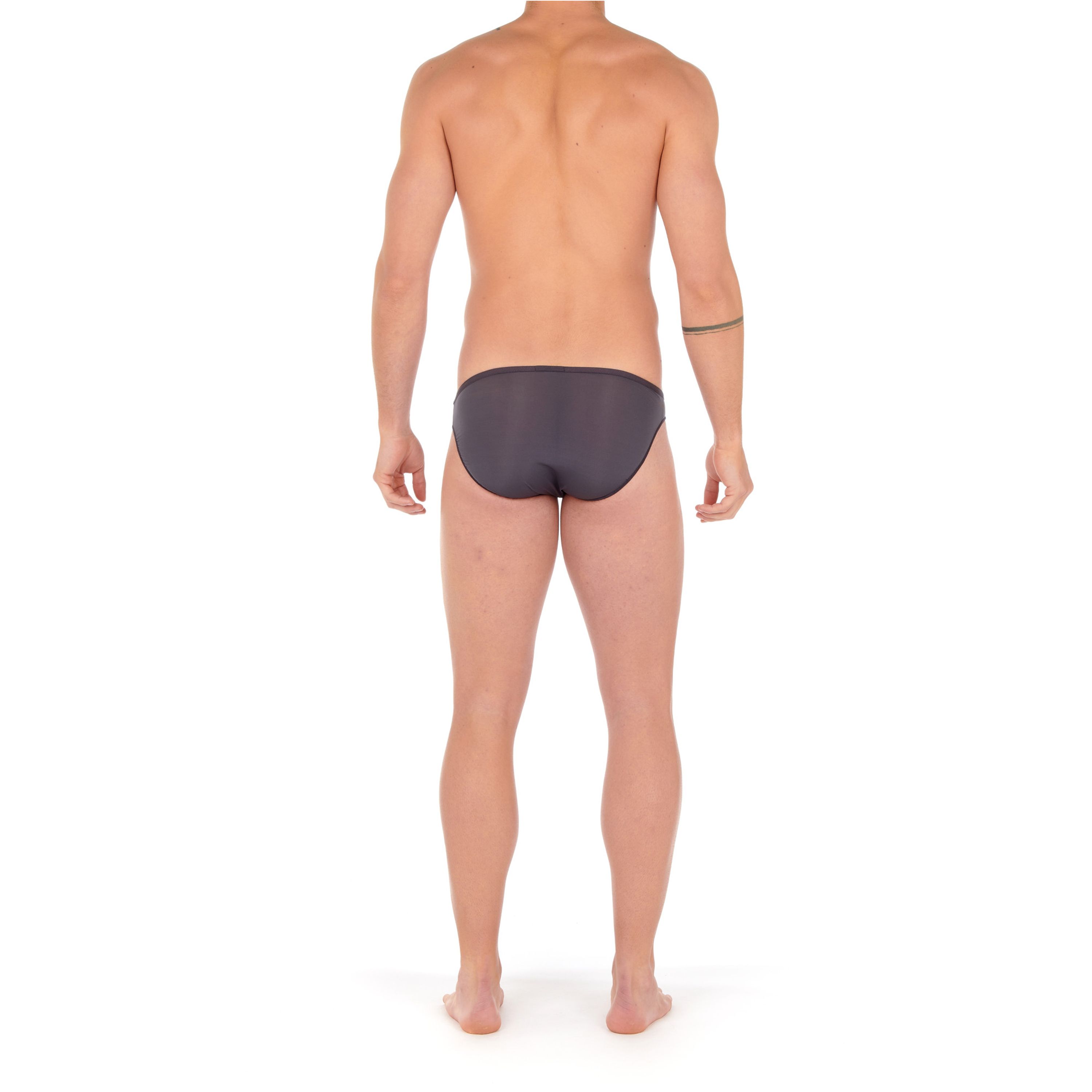 Мужские трусы слипы темно-серые HOM PLUMES Micro Briefs 404756_40Z098 фото 3