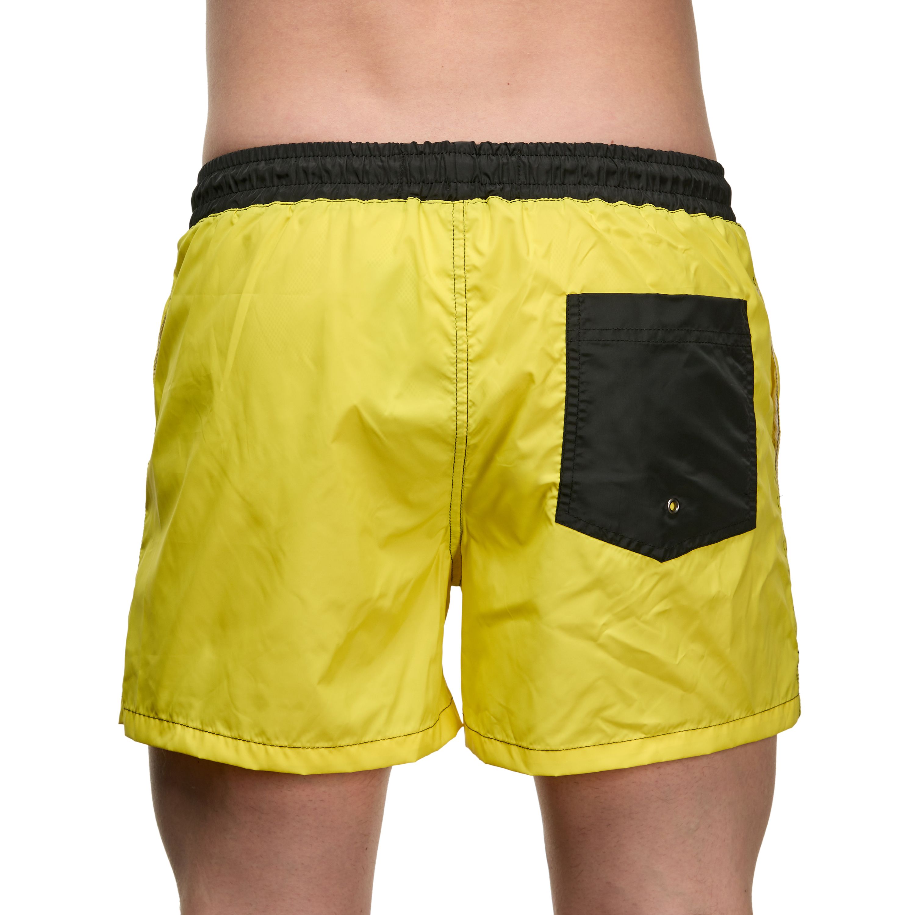 Мужские шорты желтые с черным карманом сзади Sesmik STORM COLORS YELLOW фото 2