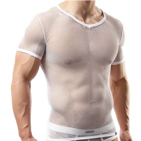Фото Мужская футболка в сетку белая Manstore Micropo White T-Shirt