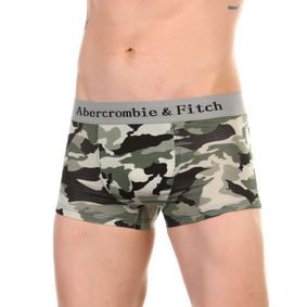 Фото Мужские трусы боксеры хаки с камуфляжным принтом Abercrombie&Fitch