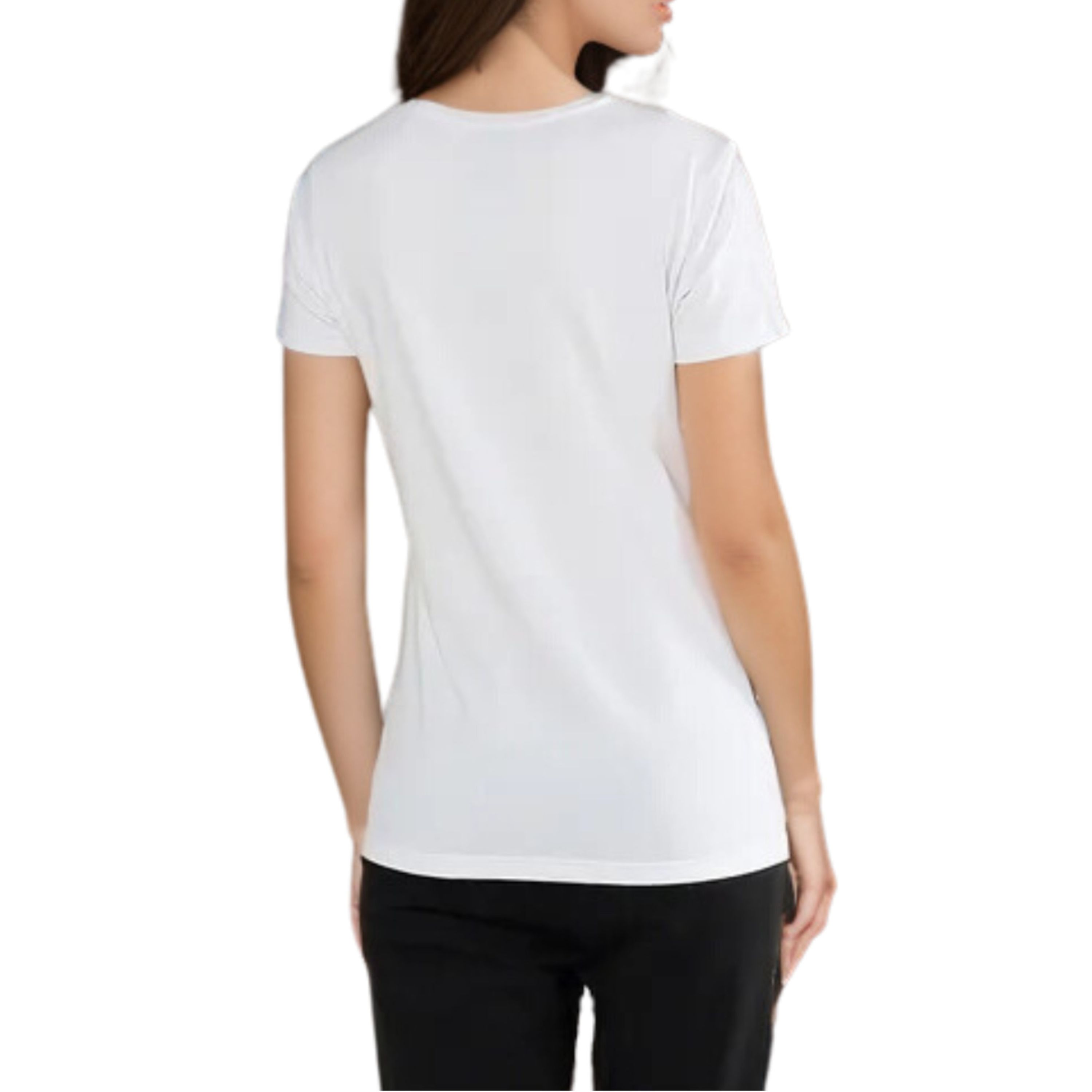 Женская футболка белая Emporio Armani 163139_CC318 00110 фото 2