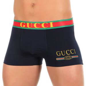 Фото Мужские трусы боксеры темно-синие Gucci Hip Boxer GG