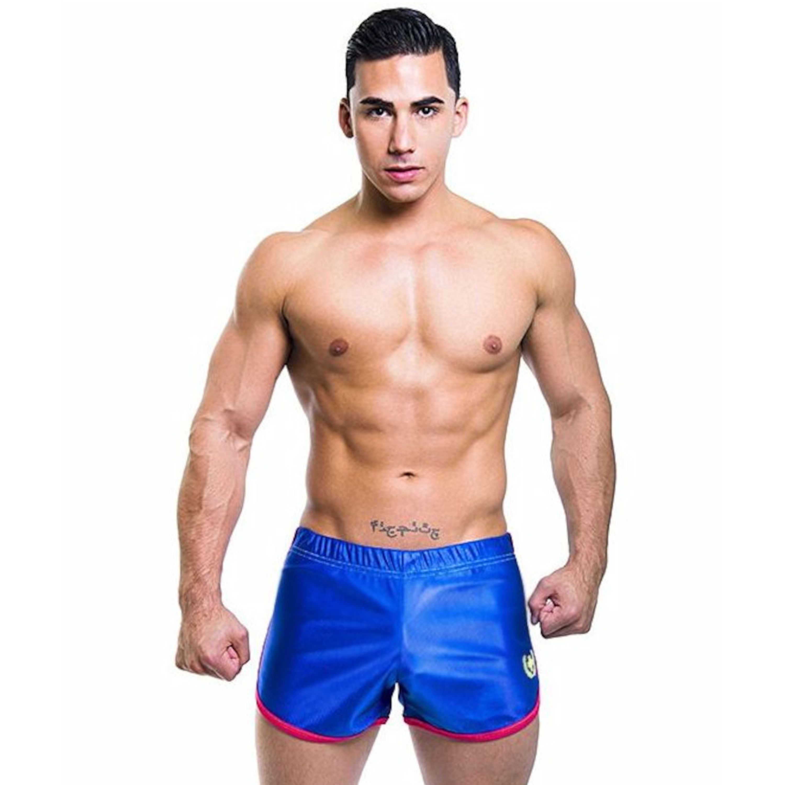 Мужские шорты синие Andrew Christian Blue Sport Shorts  9372 фото 1