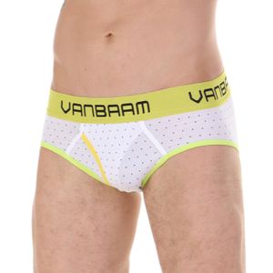 Фото Трусы мужские брифы белые с принтом Van Baam VB45180