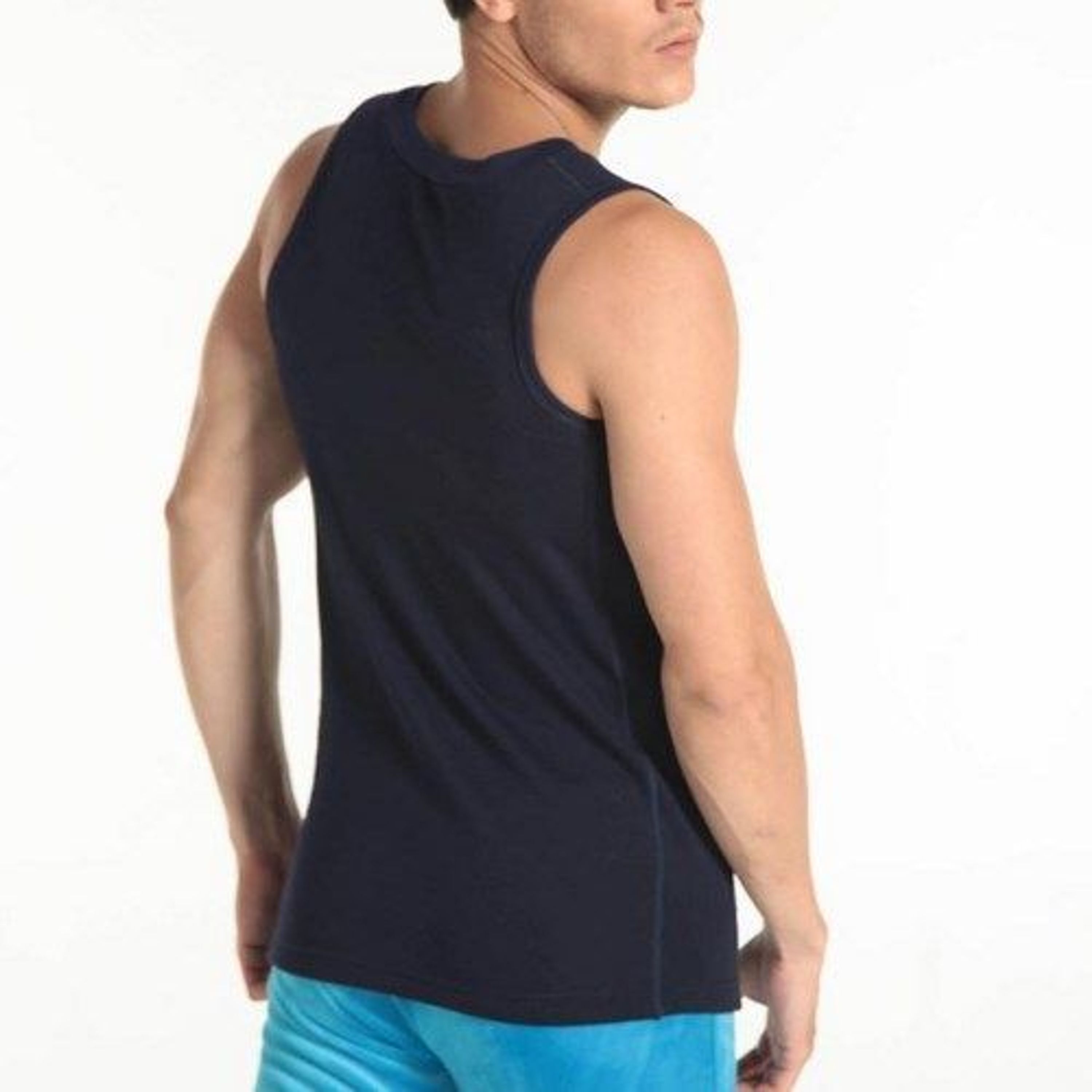 Мужская майка c начесом темно синяя Superbody TOP DARK BLUE 18459 фото 3