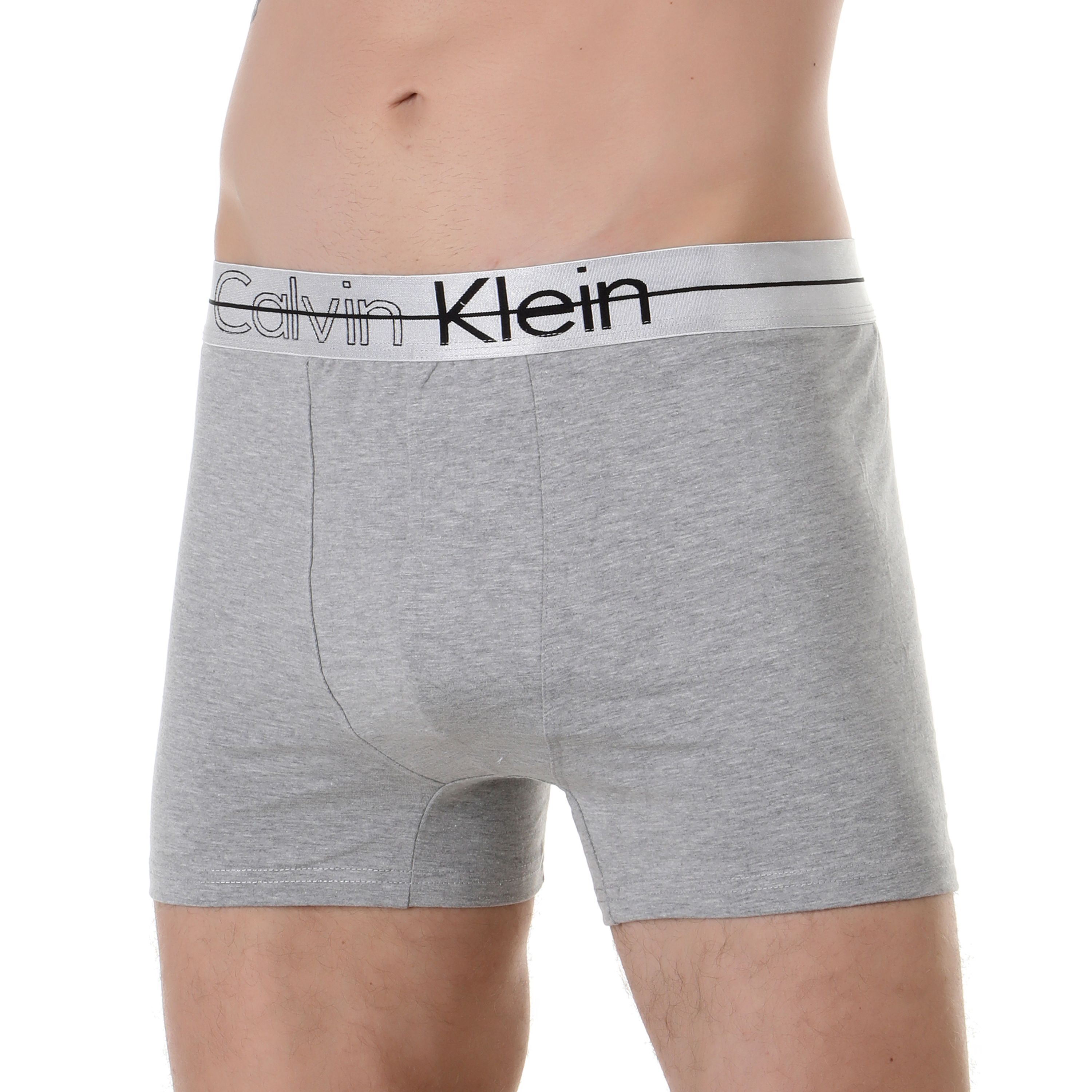 Мужские трусы боксеры набор 3в1 (серые, черные, белые) Calvin Klein  фото 3