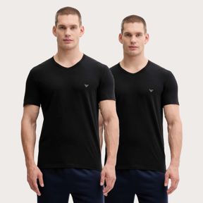 Фото Набор мужских футболок 2в1 черные Emporio Armani EM000392_AF14132