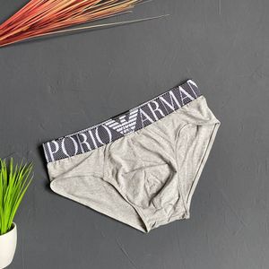 Фото Мужские трусы слипы серые Emporio Armani 