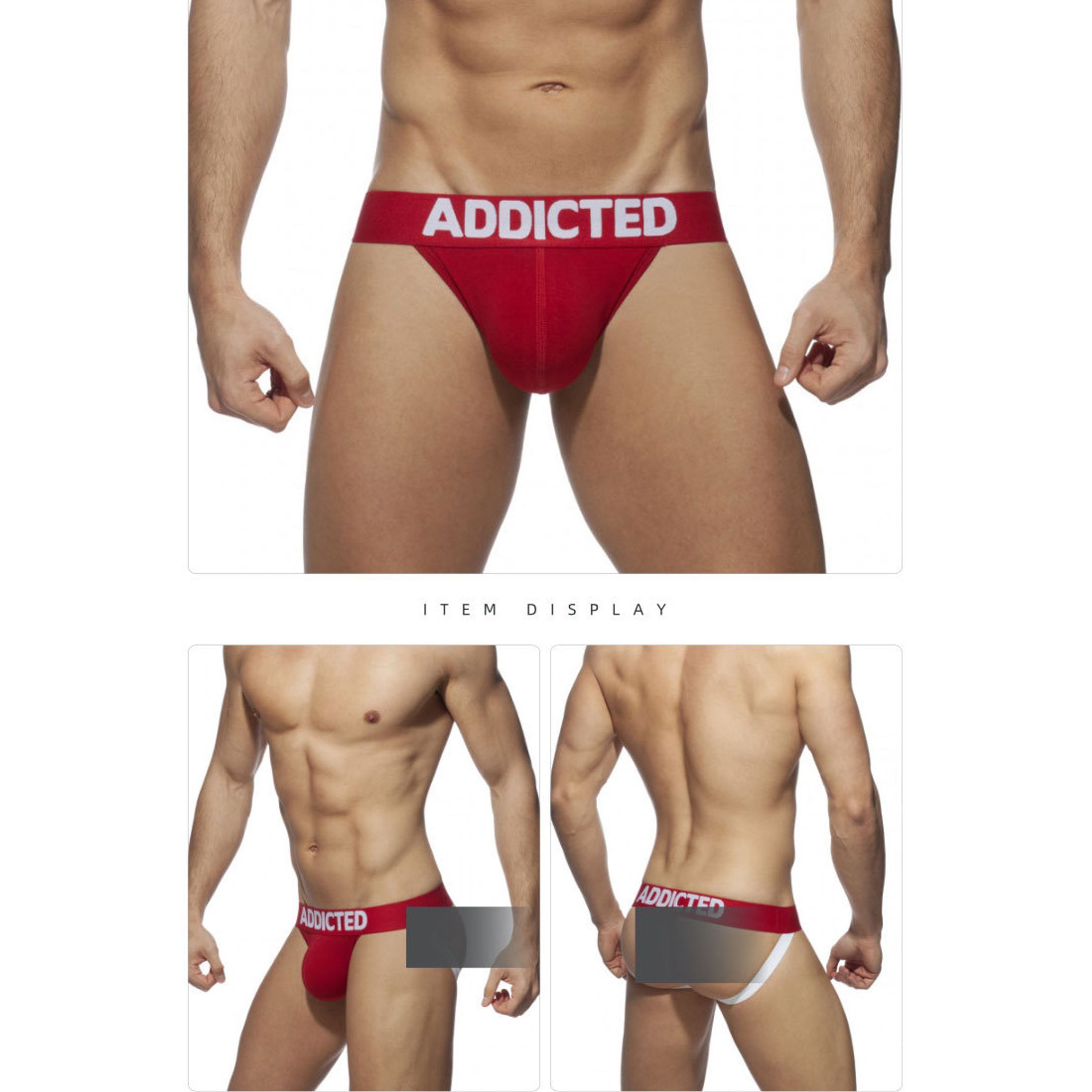 Мужские трусы джоки красные Addicted AD4011-8 фото 3
