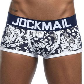Фото Мужские трусы хипсы черные с темно-синей резинкой JOCKMAIL JM6039-2-16