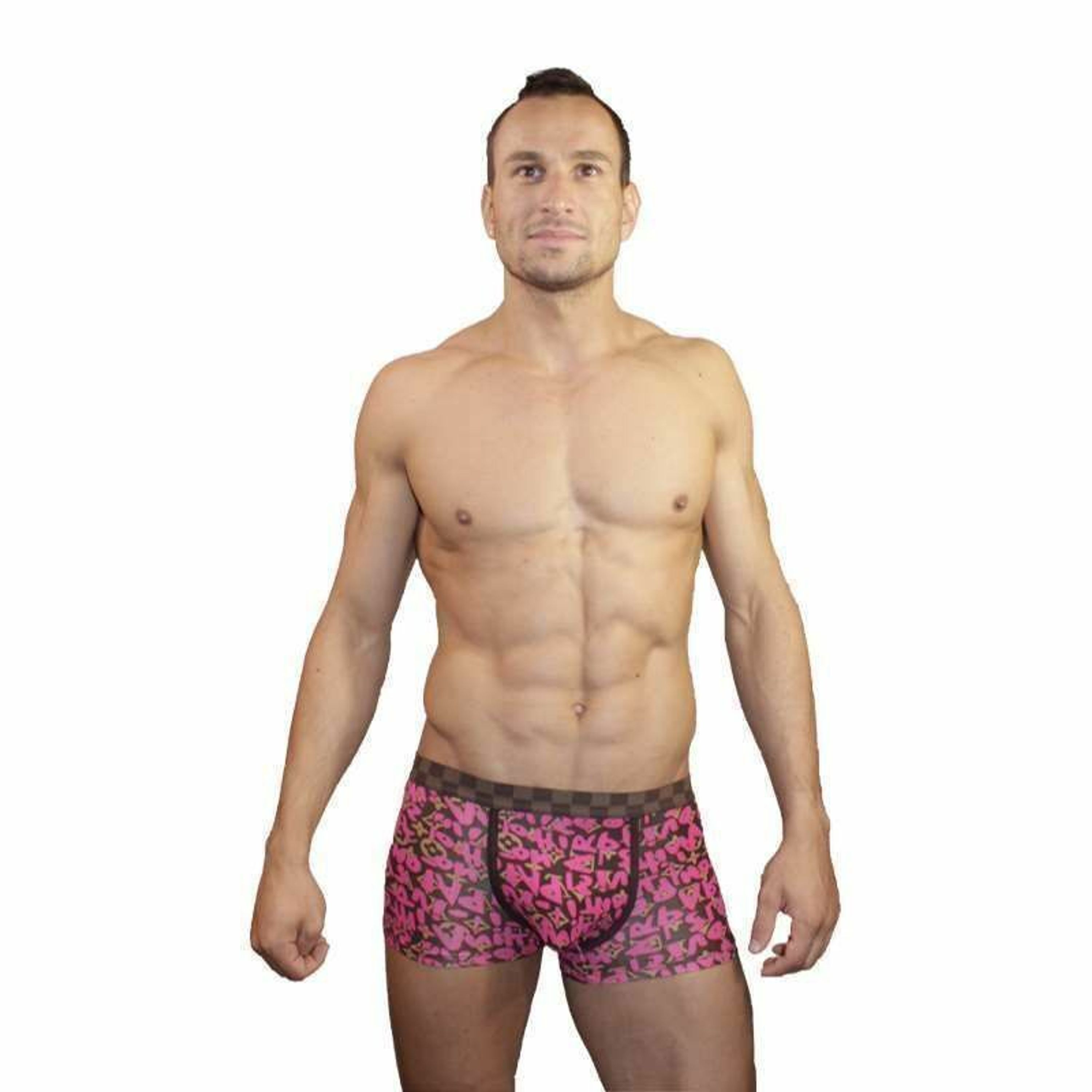 Мужские трусы боксеры розовые Louis Vuitton фото 1