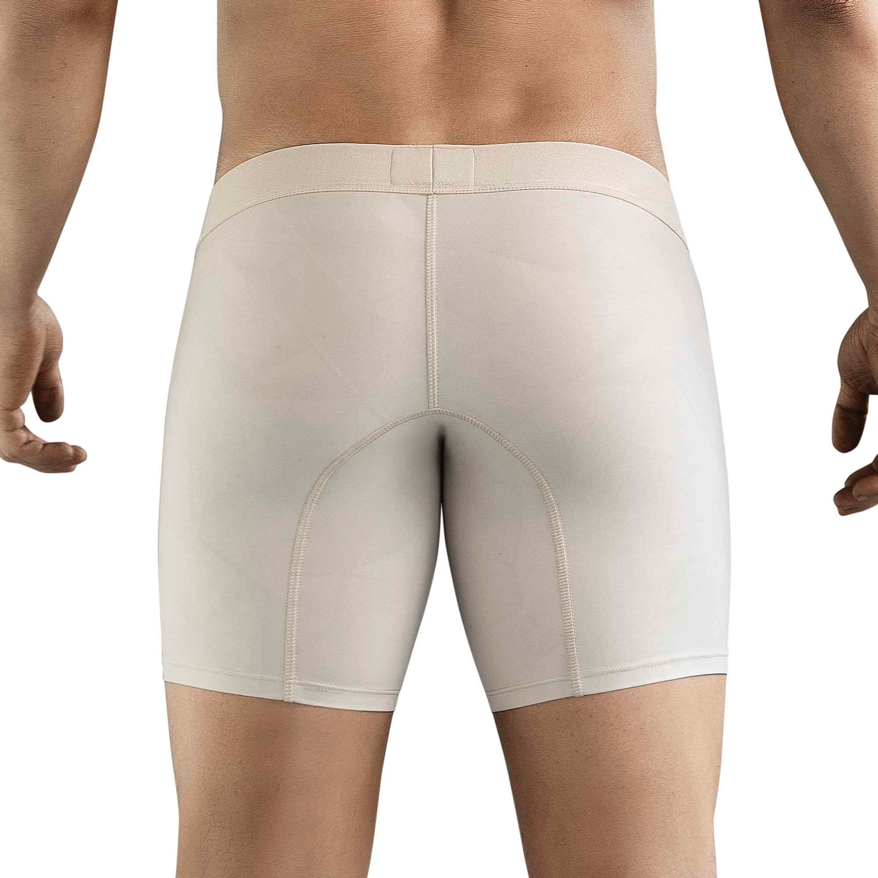 Мужские трусы боксеры бежевые Clever Moda GENIE LONG BOXER 177802 фото 2