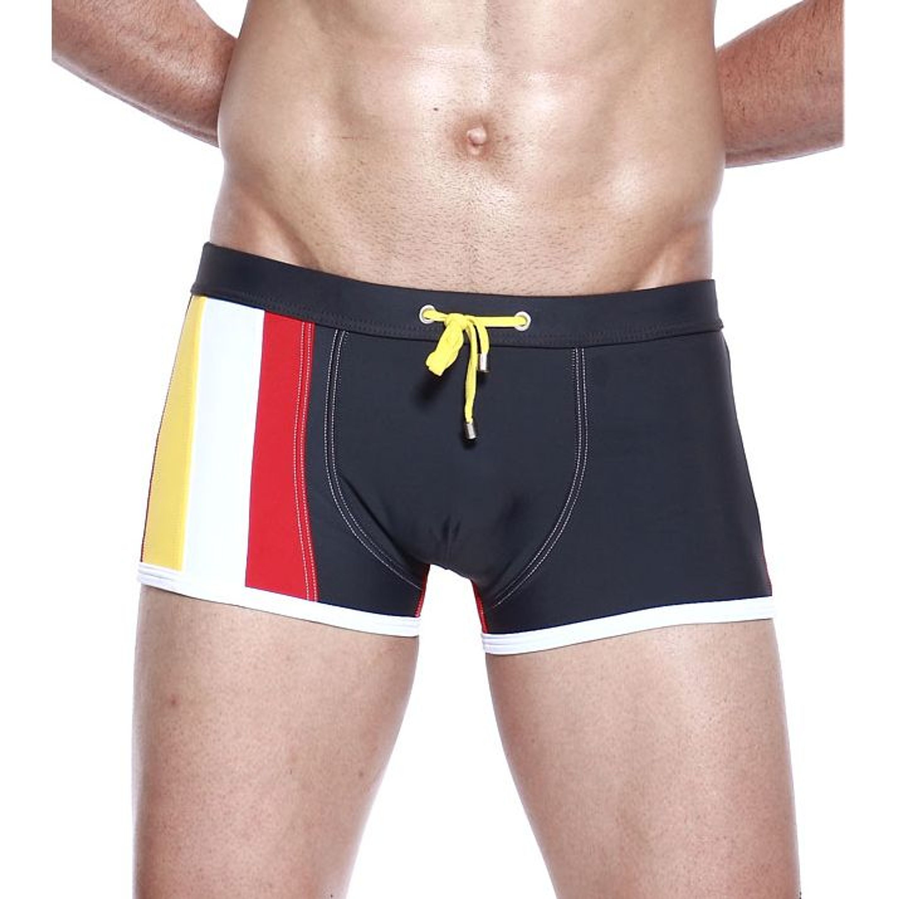 Мужские плавки боксеры cерые с красным Seobean Surf Swim Boxers фото 1