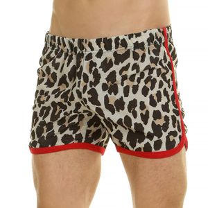 Фото Мужские шорты домашние белые с леопардовым принтом Van Baam VB44781