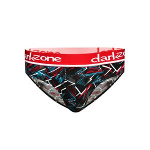 Фото Мужские трусы брифы черные с разноцветным принтом DARKZONE DZN6388