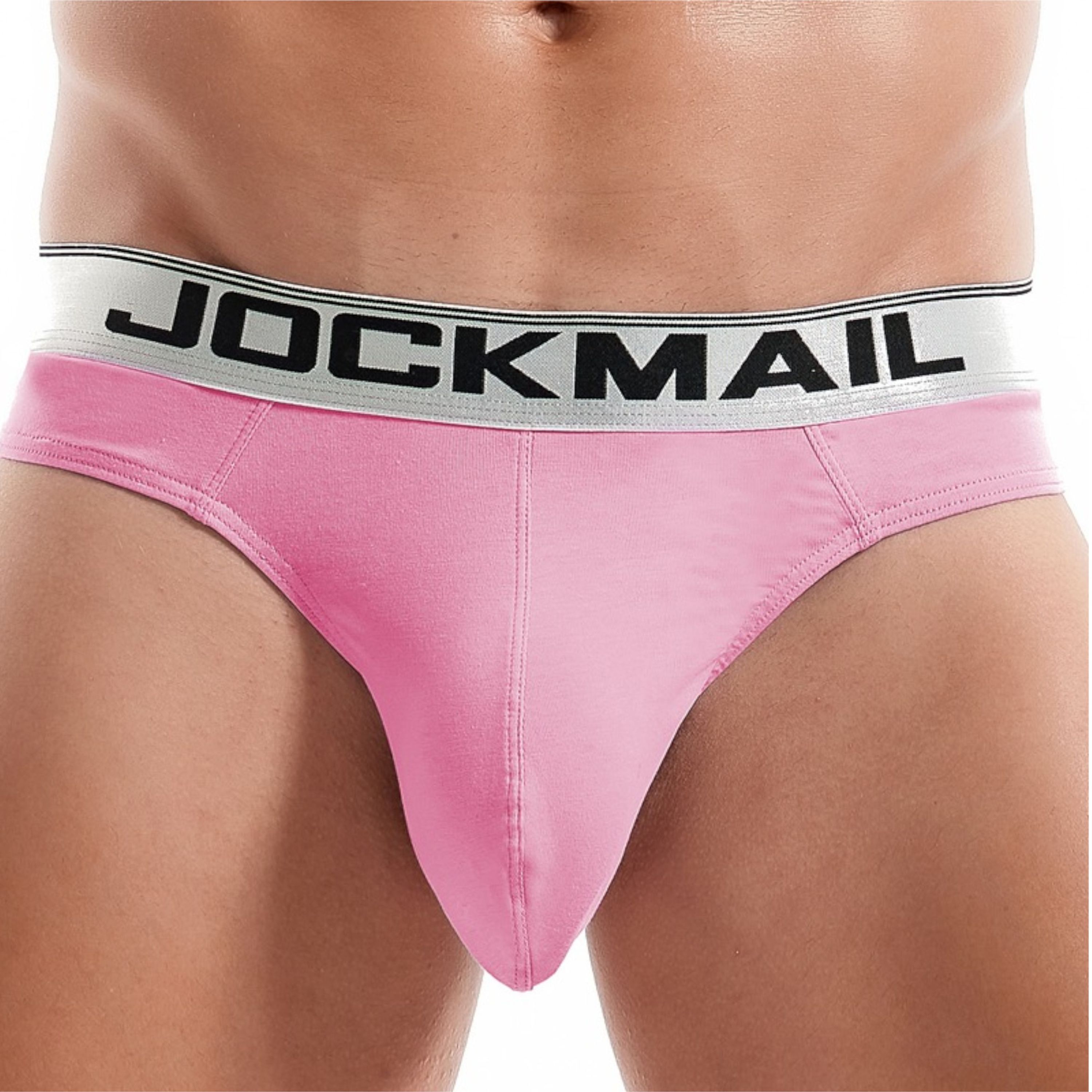 Мужские трусы стринги розовые JOCKMAIL JM1029-22 фото 2