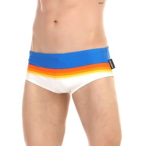 Фото Мужские плавки бело-голубые AussieBum 6622-1