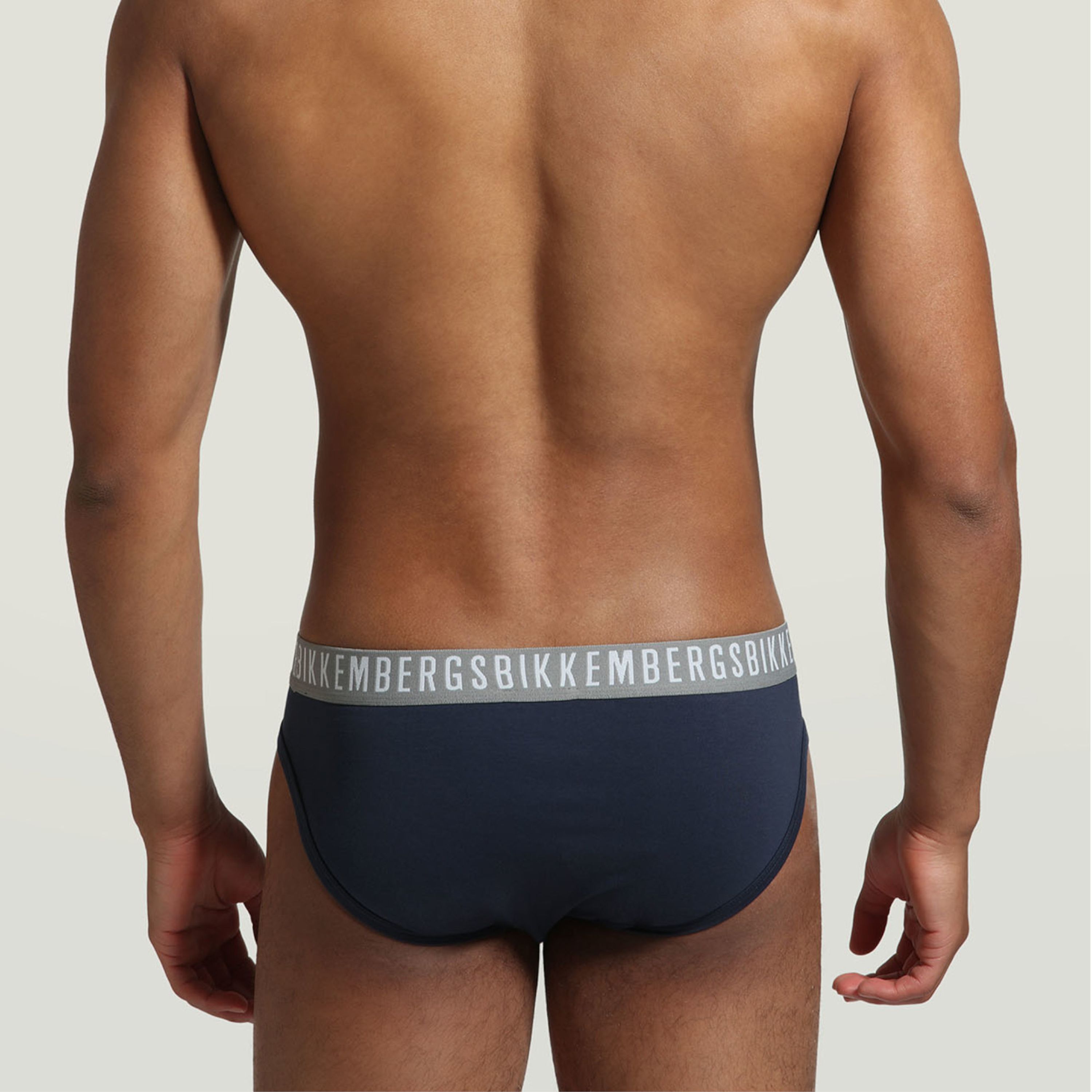 Мужские трусы брифы синие набор 3 в 1 Bikkembergs CLASSIC BKK1USP02TR фото 3
