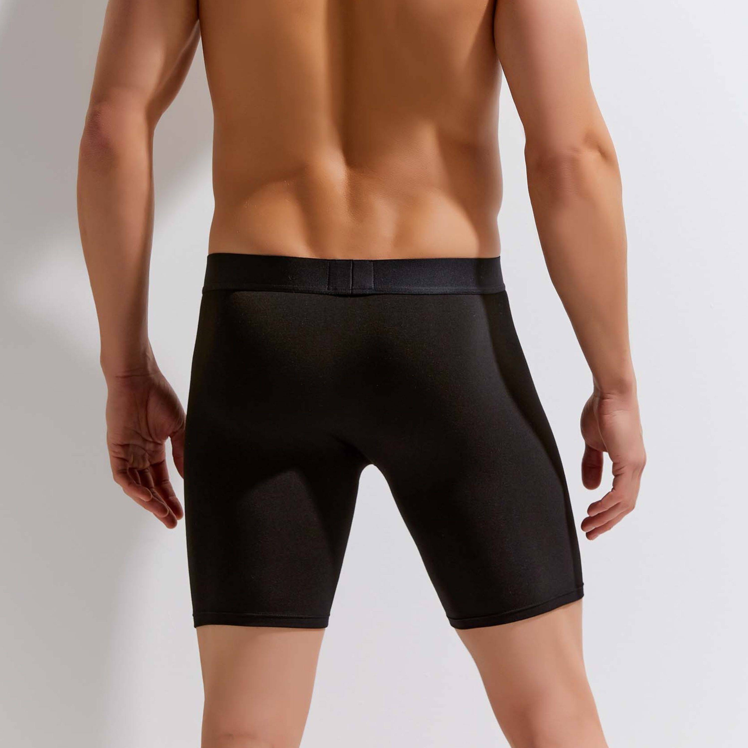 Мужские трусы боксеры удлиненные черные GAUVINE 3013 фото 2