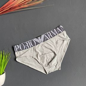 Фото Мужские трусы слипы серые Emporio Armani 