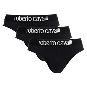 Фото Набор мужских трусов брифов 3в1 черные ROBERTO CAVALLI RC1USP01TR