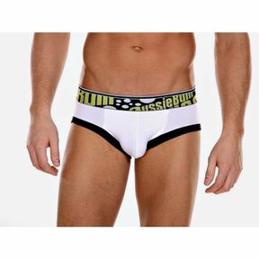 Фото Мужские трусы брифы Aussiebum Flaunt Brief Yellow & White AB00158