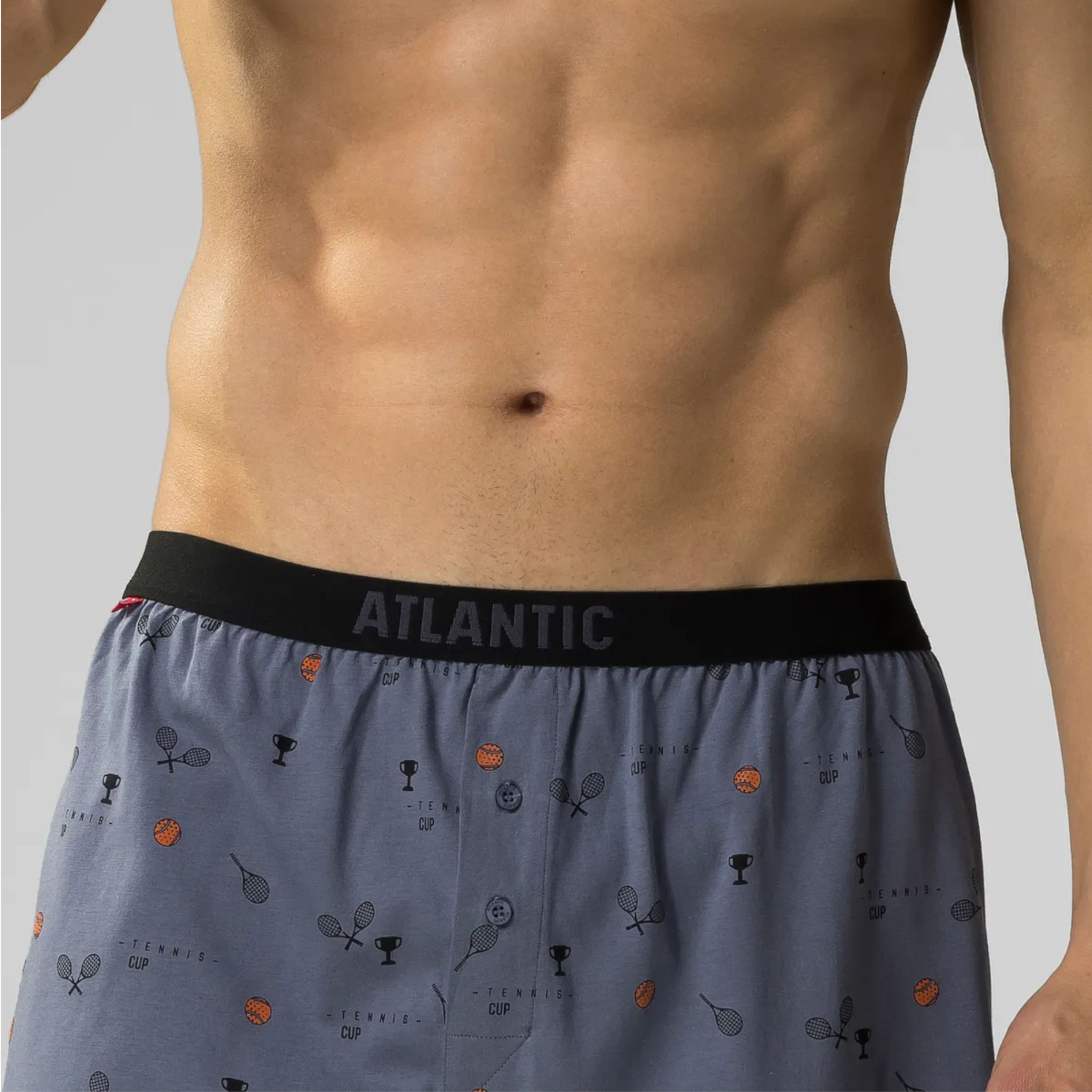 Мужские трусы-шорты (черный + голубой) набор 2 в1 ATLANTIC 2MBX-052 фото 4