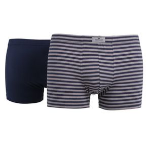 Фото Мужские трусы боксеры набор из 2-х штук (темно-синие, синие в полоску) Tom Tailor 070250/5615 9730