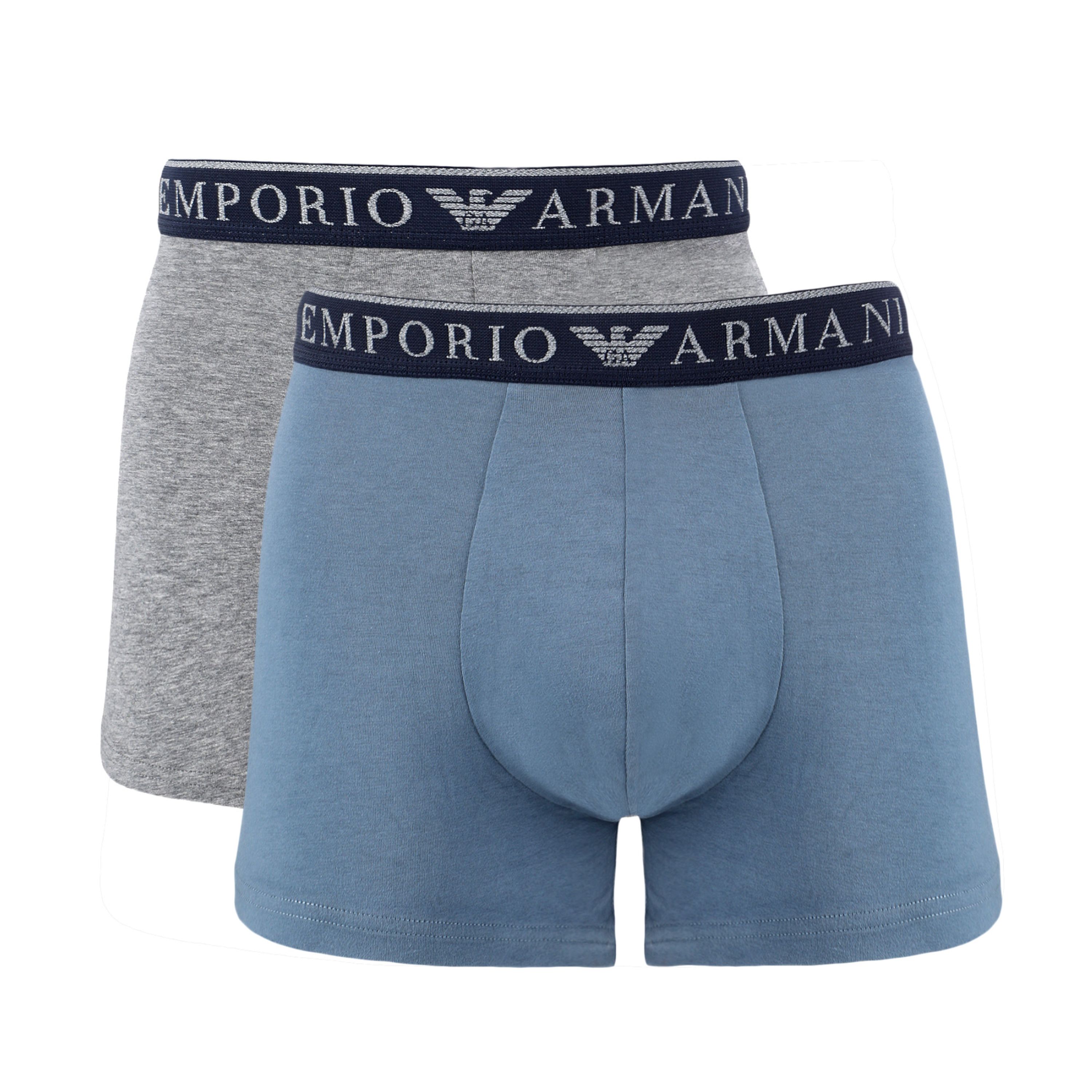 Набор мужских трусов хипсов 2в1 (серый, серо-голубой) Emporio Armani 111769_4F720 15349 фото 1