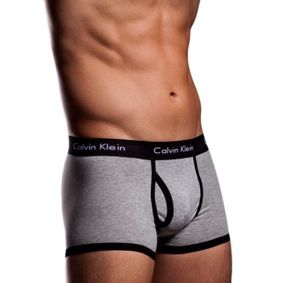 Фото Мужские трусы хипсы серые с чёрной резинкой Calvin Klein 365 Grey Black Boxer