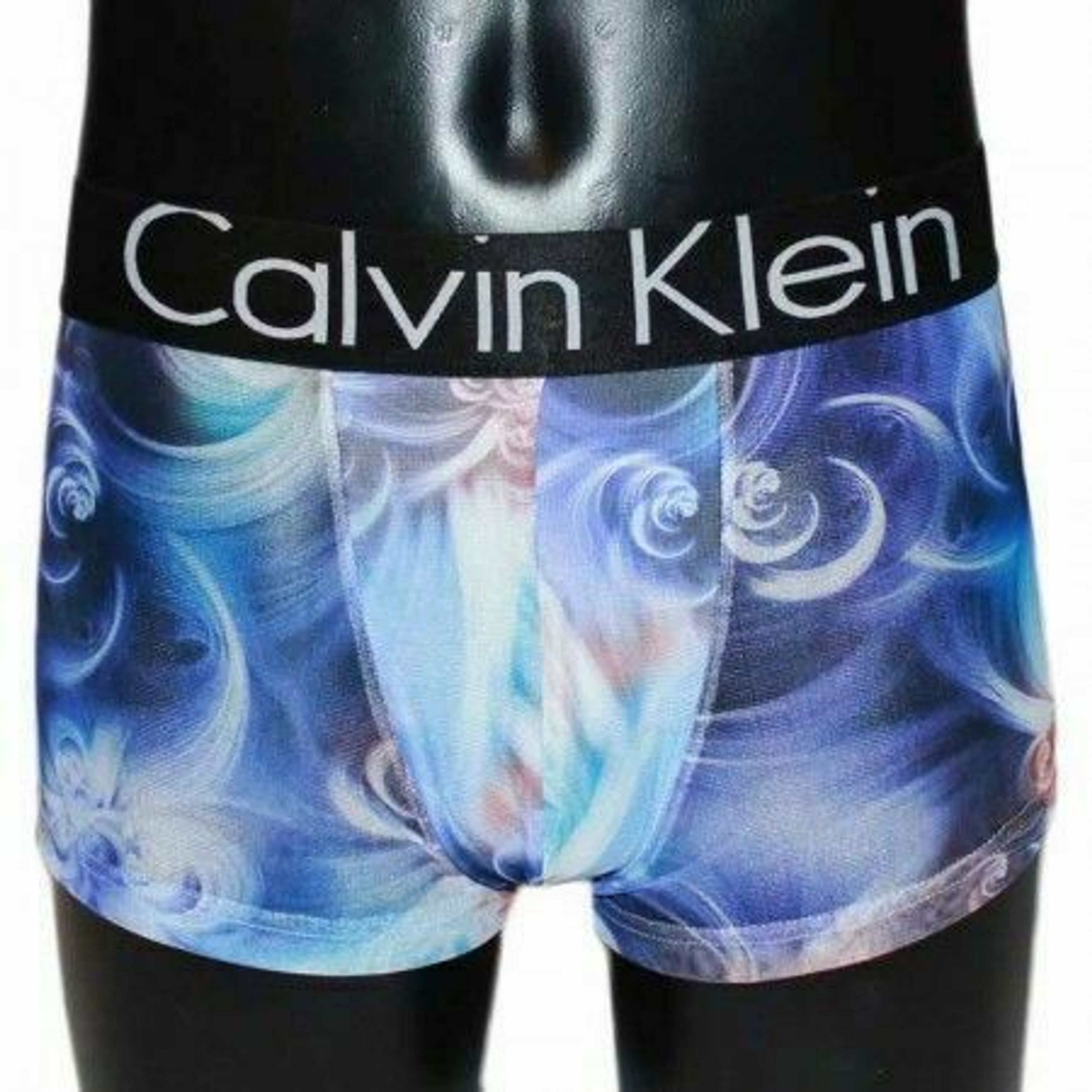 Мужские трусы боксеры синие с принтом Calvin Klein фото 1