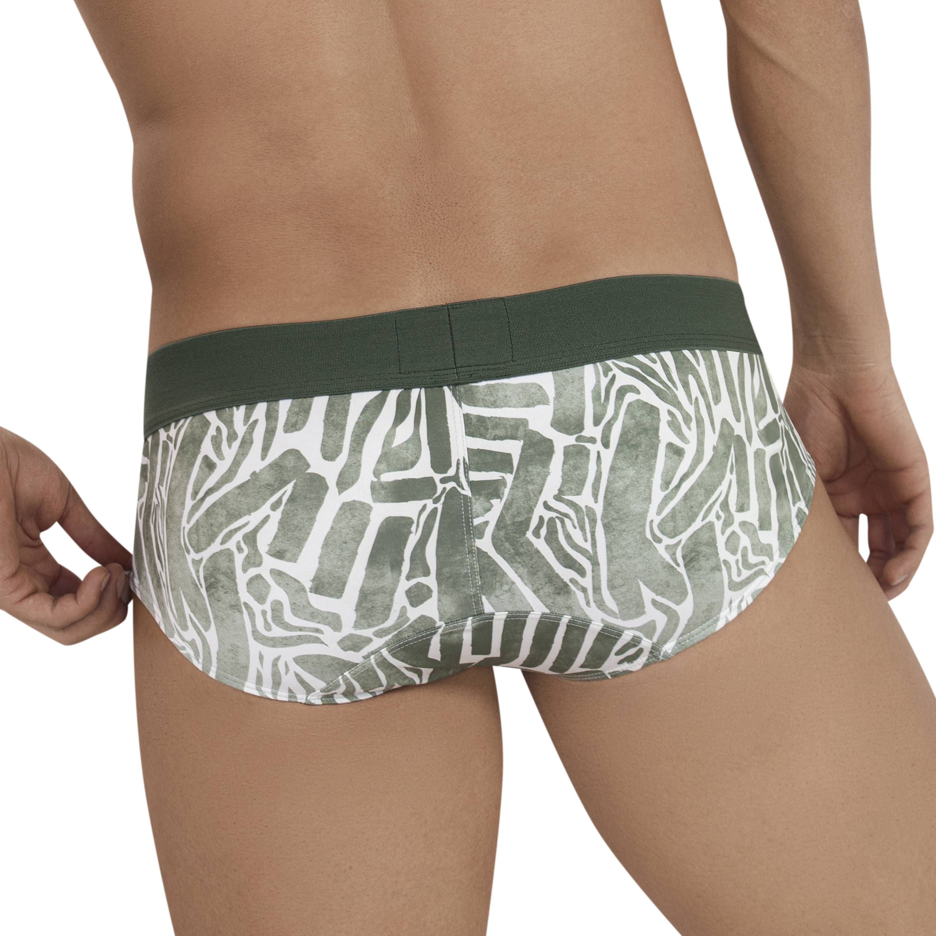 Мужские трусы брифы с принтом цвета хаки Clever INNER CLASSIC BRIEF 113010 фото 3