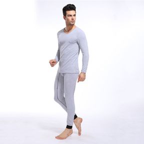 Фото Мужской комплект нательного белья серый коттон Cockcon Grey Set 