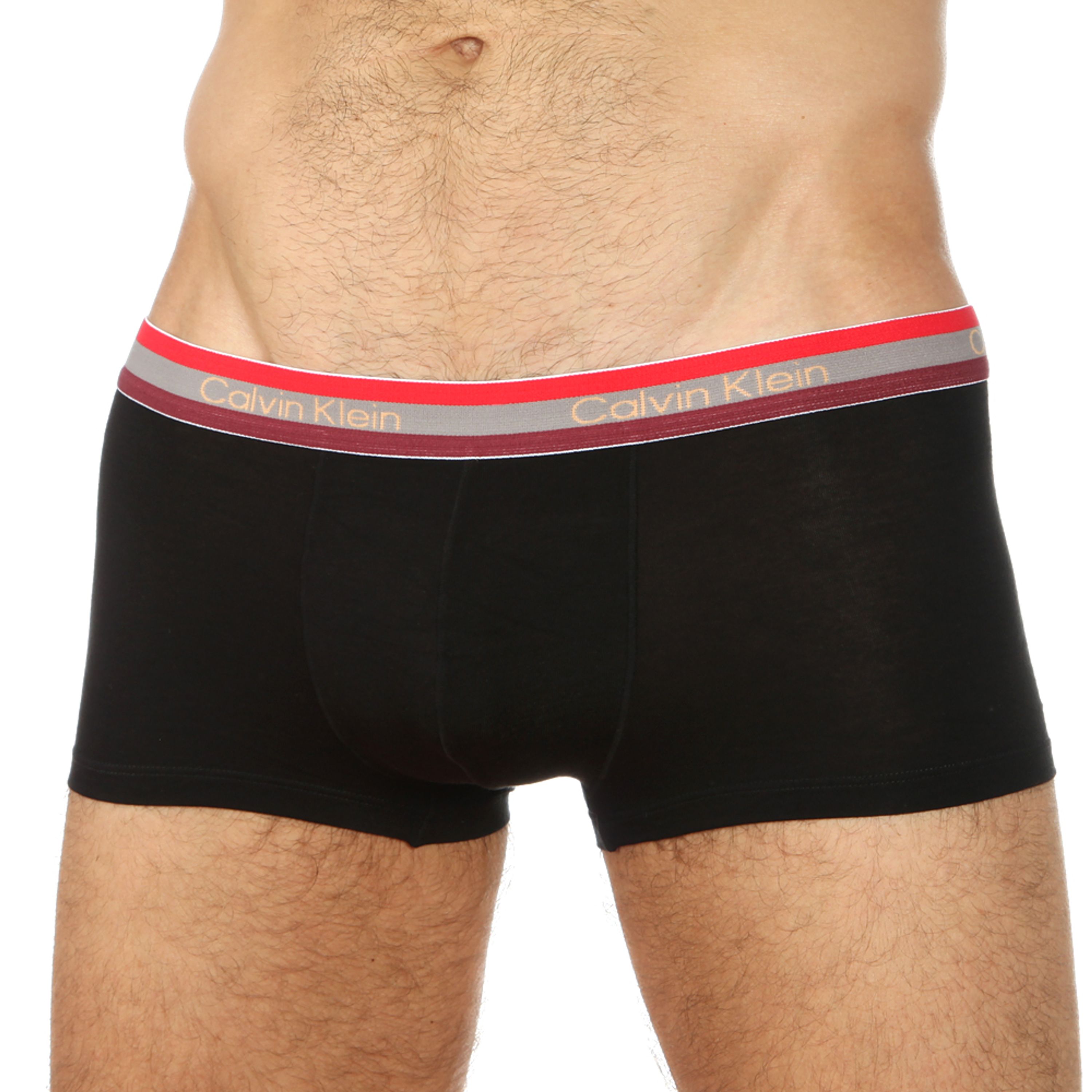 Мужские трусы хипсы темно-синие c трехцветной резинкой Calvin Klein Modal RGB Hip Boxer фото 1