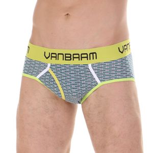 Фото Трусы мужские брифы зеленые с принтом Van Baam VB45174