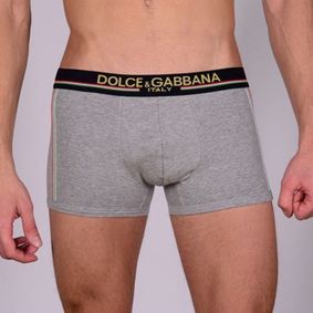 Фото Мужские трусы боксеры серые Dolce Gabbana Italy Boxer